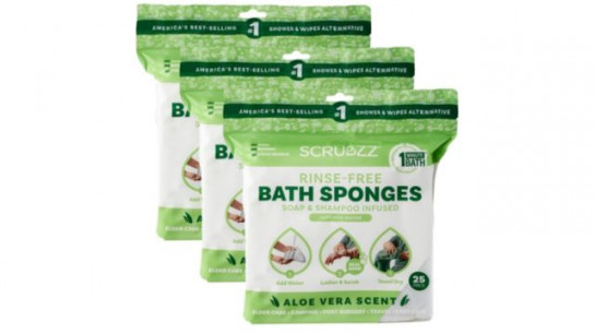 SCRUBZZ 75 Piece Rinse Free Bath & Shower Sponges