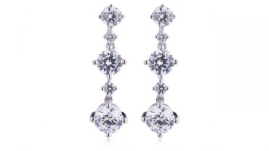 Fire Light 3ct Lab Grown Diamond Drop Earrings 9ct Gold