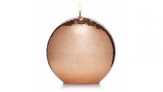 Home Stories LED Pre Lit 17cm Disco Ball Faux Candle