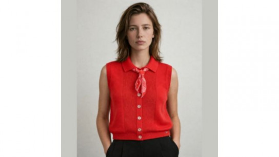 Orfeo Paris Davis Buttoned Sleeveless Sweater