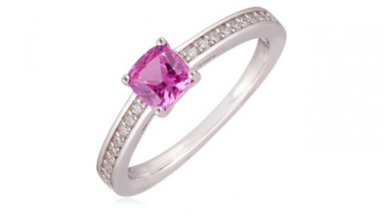 Diamonique 0.84ct Jewel Collection Solitaire Ring Sterling Silver