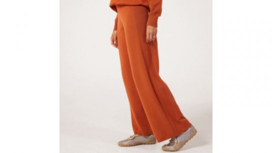 MarlaWynne Collection Mixed Media Satin Wide Leg Trousers