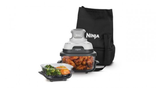 Ninja CRISPi 4-in-1 Portable Glass Air Fryer with Keep Warm Tote Bag