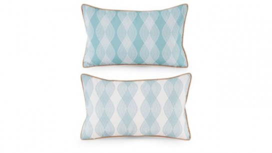 Sara by Sara Davies Reversible Outdoor Cushion w/ Geometrics Design