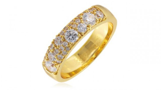 Diamonique Edit 0.7ct tw Pave Ring