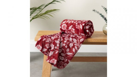 Cozee Home Everyday Collection Printed Plush Throw