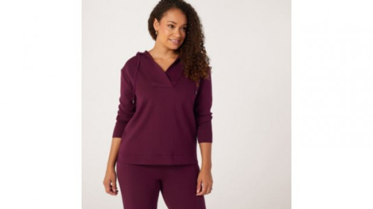 Ruth Langsford Leisurewear Cross Neck Tunic Hoodie
