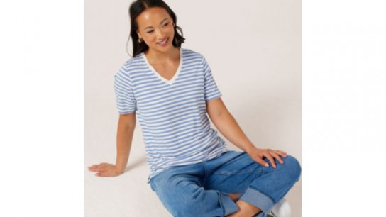 Ruth Langsford Stripe V-neck T-shirt