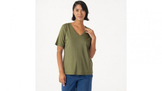 Ruth Langsford V-Neck Smart Jersey Top