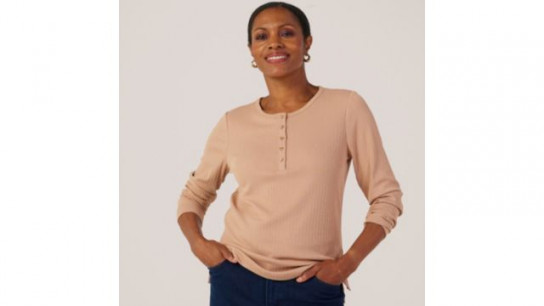 Ruth Langsford Jersey Button placket Top