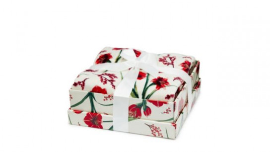 Cozee Home Velvetsoft Winter Floral Printed Throw in Giftbox