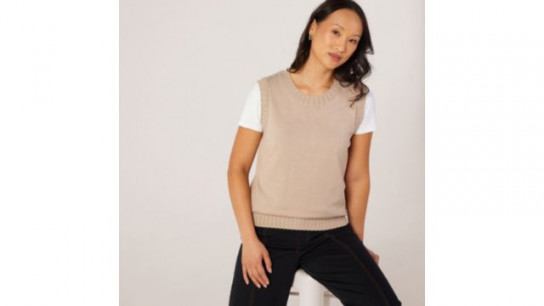Denim & Co. Essential Crew Neck Lightweight Vest