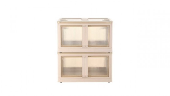 SiMPLi Set of 2 Collapsible 66L Storage Boxes w/Wheels