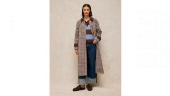 White Stuff Emmeline Check Coat