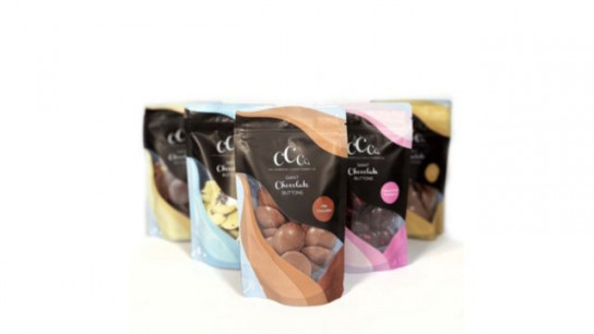 Calico Set of Five Giant Chocolate Buttons Pouches