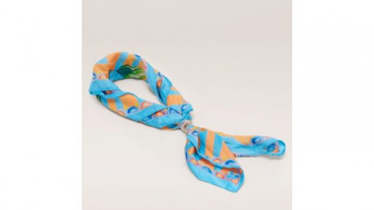 Malika Printed Scarf with Toggle