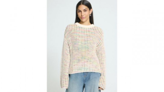 ICHI Anila Long Sleeve Ribbed Knitted Jumper