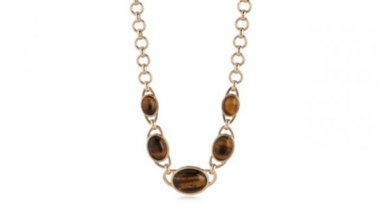 Malika Chunky Oval Stone Necklace