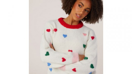 ICHI BelaBlue Heart Jumper