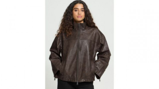 ICHI Flarina Faux Leather Jacket