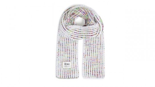 ICHI Anil Ribbed Knitted Scarf
