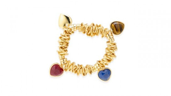 Malika Heart Charm Stetch Bracelet