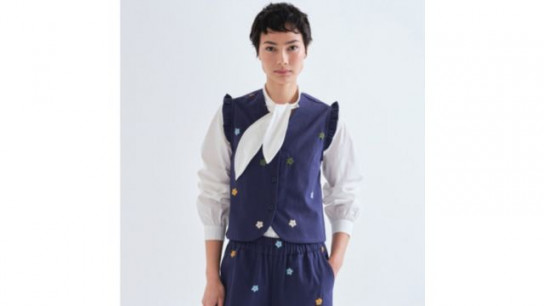 Compania Fantastica Pure Cotton Motif Vest