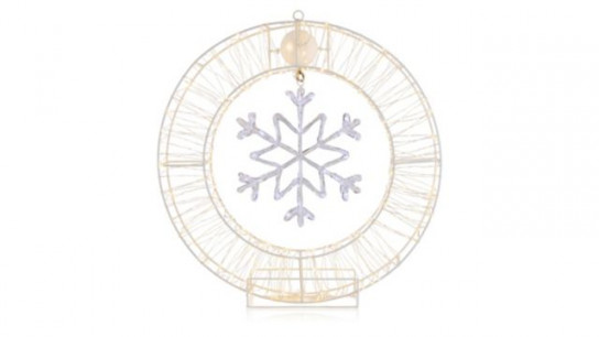 Home Stories Indoor / Outdoor 50cm Rotating Snowflake Wreath Ornament