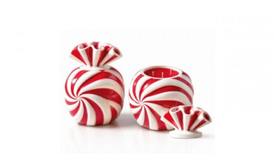 HomeWorx by Slatkin+Co Set of 2 Candy Filled Ceramic Candles