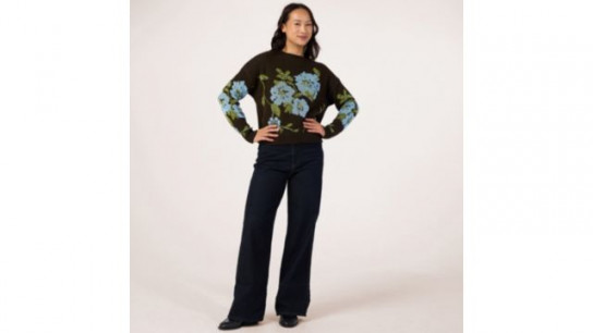 Helene Berman Floral Knitted Jumper