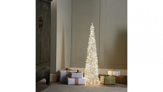 Festive Indoor/Outdoor 80cm Pre Lit Microlight Cone Tree