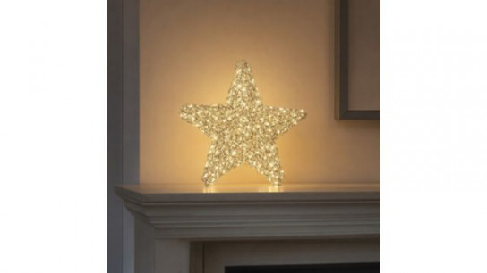 Festive Indoor/Outdoor 45cm Pre Lit Microdot Star
