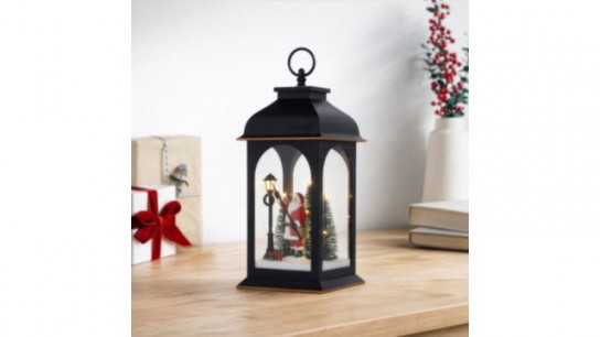 Home Stories 35cm Tall Pre Lit Christmas Scene Lantern