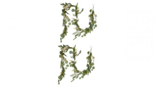 Sara by Sara Davies Pre Lit Eucalyptus Light Strand Set of 2