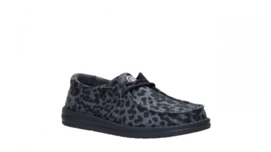HeyDude Wendy Stretch Jersey Leopard Trainer