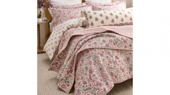 Christy Newstead Cotton Reversible Filled Coverlet
