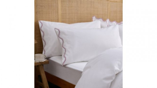 Christy Lucerne Scallop Edge Set of 2 Pillowcases