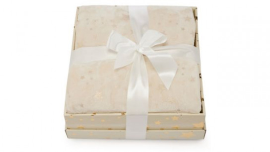 Cozee Home Velvetsoft Foil Star Throw in Giftbox