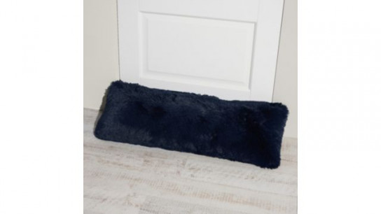 Cozee Home Faux Fur Draught Excluder with Removeable Cover