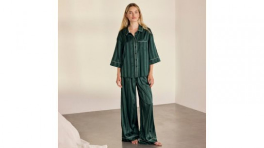 Chelsea Peers Flared Sleeve Button Up and Wide Leg Bottoms