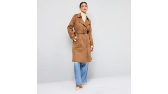 ELLE Get The Look Suedette Trench Coat
