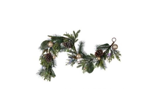 Bethlehem Lights Indoor 130cm Shimmer Pinecone Garland