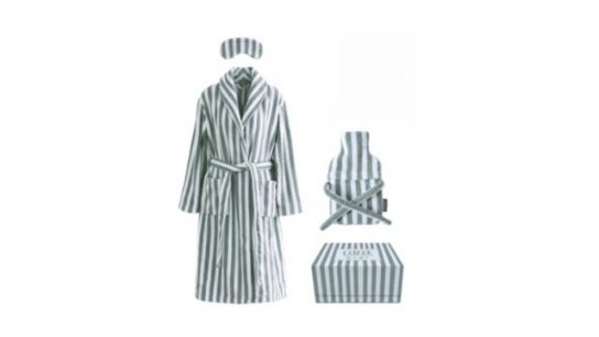 Cozee Home Stripe Robe Gift Set