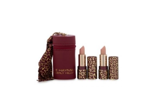 Gale Hayman Limited Edition Lip Lift Duo with Burgundy Key Chain Holder
